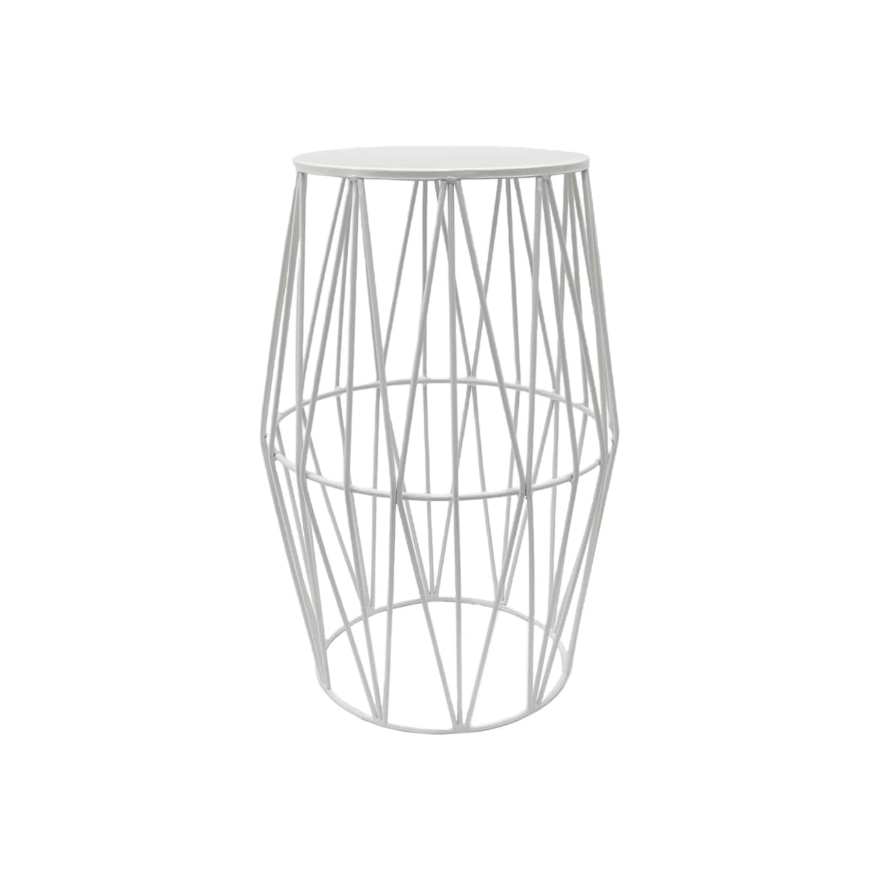 18" White Metal Outdoor Stool by Ashland®